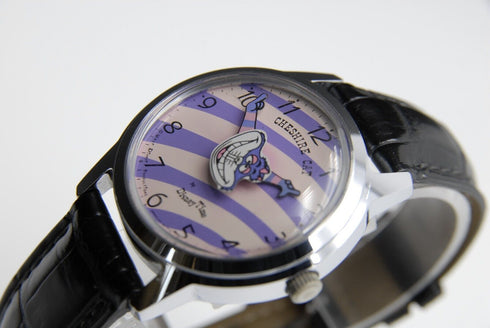 【 EXC+5 】 Seiko Disney Time 5000-8000 CHESIRE CAT Hand Winding Watch from JAPAN